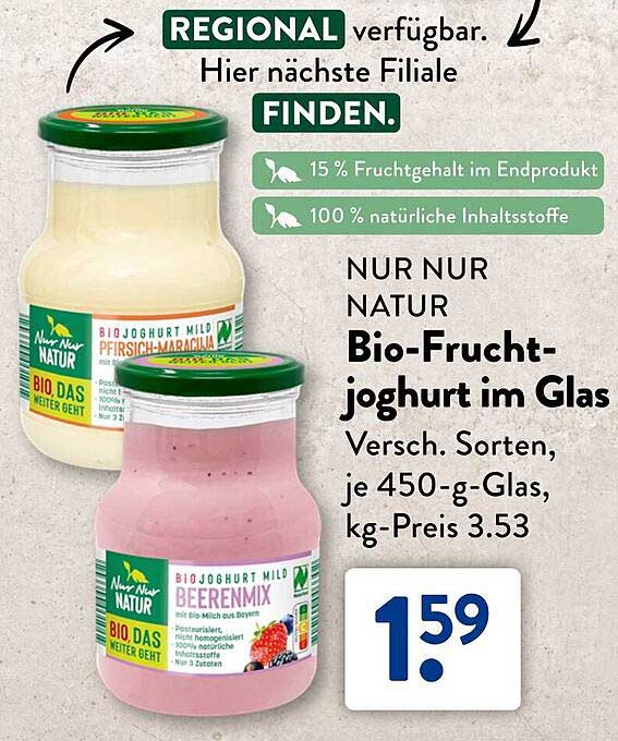 Bio-Fruchtjoghurt im Glas