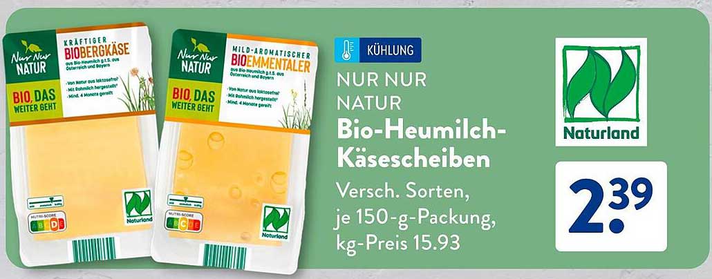 Bio-Heumilch-Käsescheiben