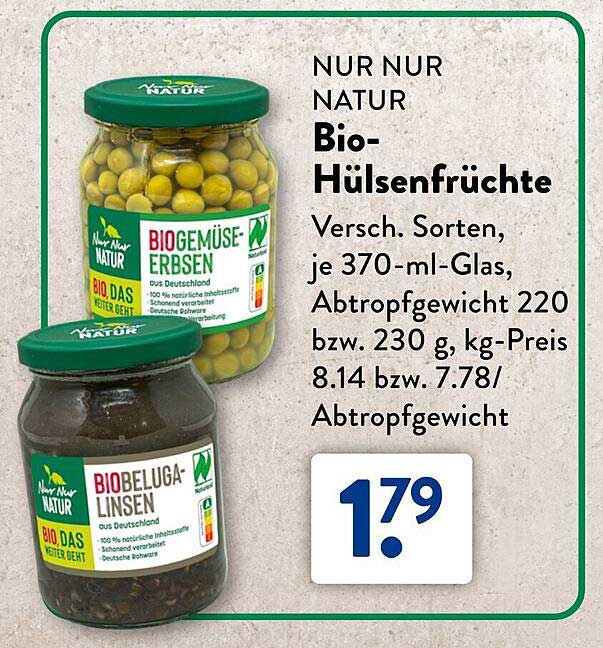 Bio-Hülsenfrüchte