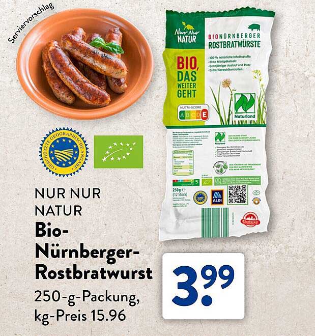 Bio-Nürnberger-Rostbratwurst