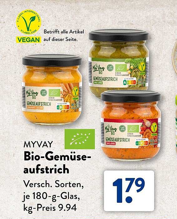 MYVAY Bio-Gemüseaufstrich