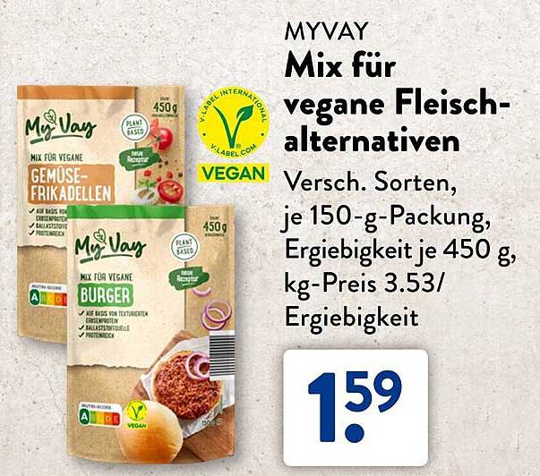 MYVAY Mix für vegane Fleischalternativen