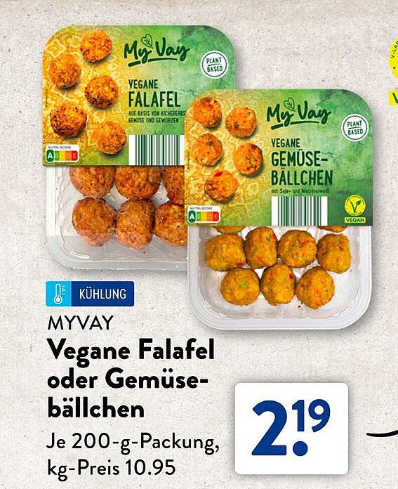 MyVay Vegane Falafel oder Gemüse-Bällchen