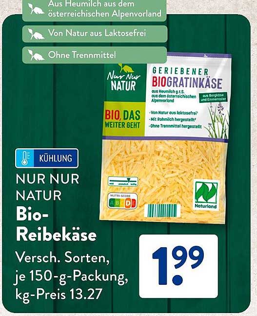 Nur Nur Natur Bio-Reibekäse