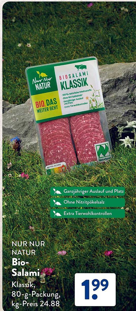 NUR NUR NATUR Bio-Salami Klassik