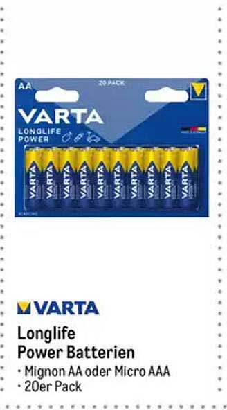 VARTA Longlife Power Batterien