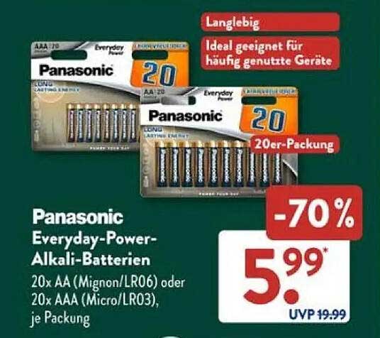 Panasonic Everyday-Power-Alkali-Batterien