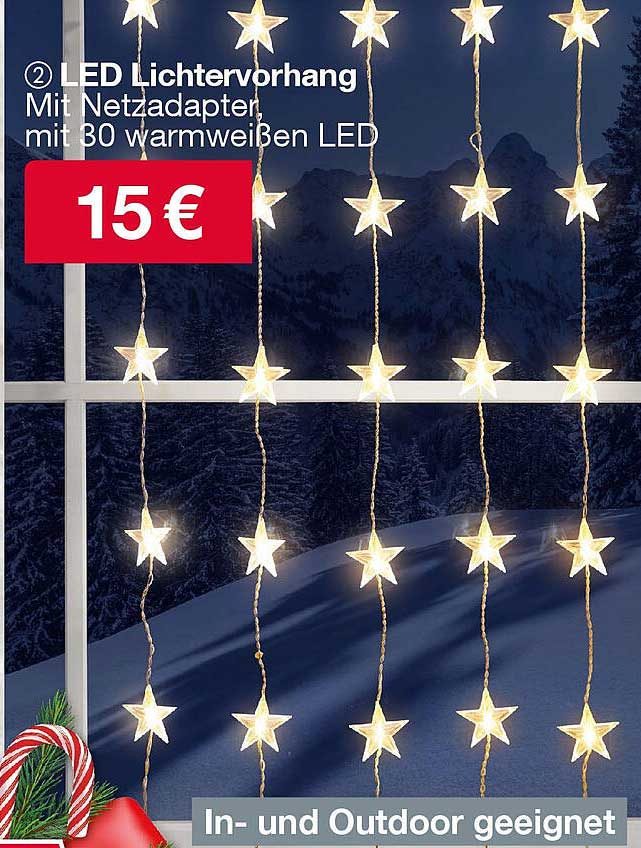 2 LED Lichtervorhang