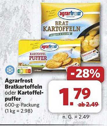 Agrarfrost Bratkartoffeln oder Kartoffelpuffer