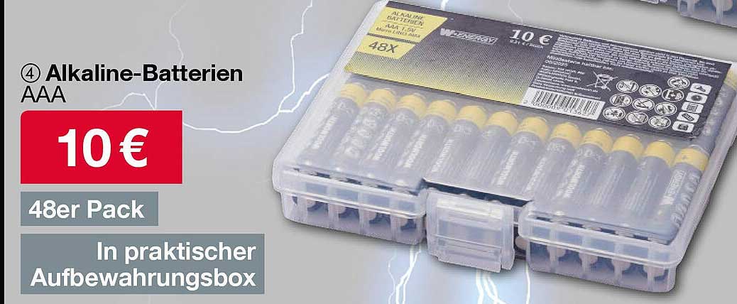 Alkaline-Batterien AAA 48er Pack