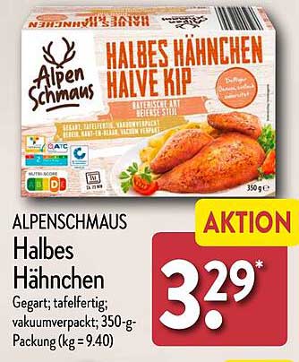 ALPENSCHMAUS Halbes Hähnchen