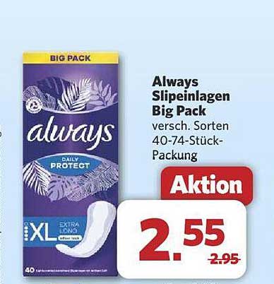 Always Slipeinlagen Big Pack