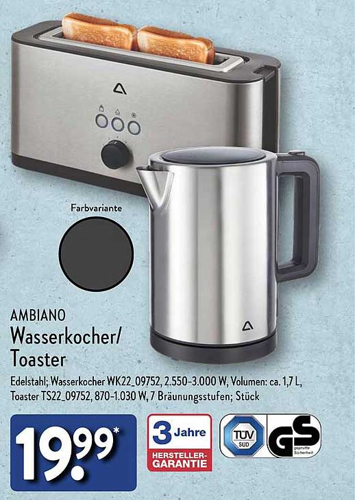 AMBIANO Wasserkocher/Toaster