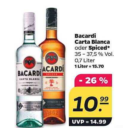 Bacardi Carta Blanca oder Spiced