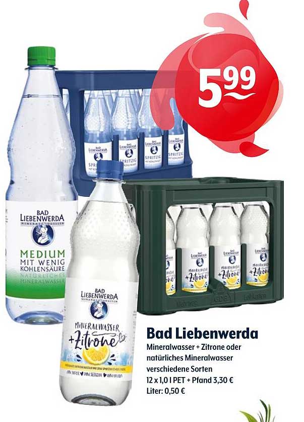 Bad Liebenwerda Mineralwasser + Zitrone