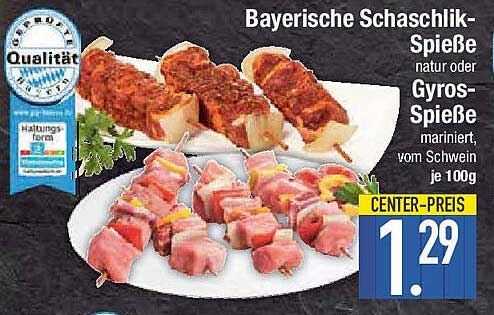 Bayerische Schaschlik-Spieße oder Gyros-Spieße