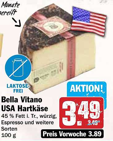 Bella Vitano USA Hartkäse