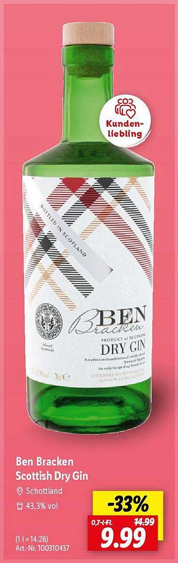 Ben Bracken Scottish Dry Gin