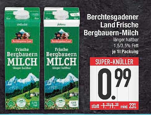 Berchtesgadener Land Frische Bergbauern-Milch