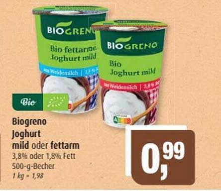 Biogreno Joghurt mild oder fettarm