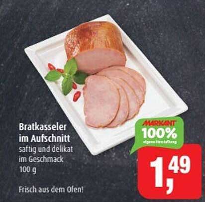 Bratkasseler im Aufschnitt