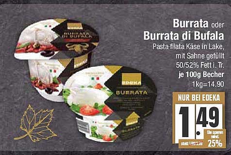 Burrata oder Burrata di Bufala