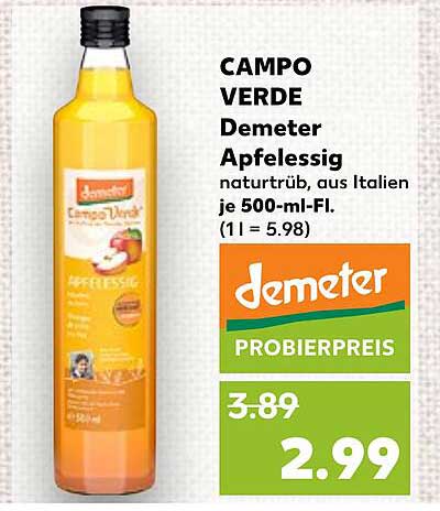 CAMPO VERDE Demeter Apfelessig