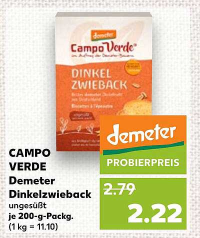 CAMPO VERDE Demeter Dinkelzwieback