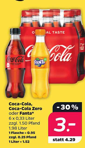 Coca-Cola, Coca-Cola Zero oder Fanta*