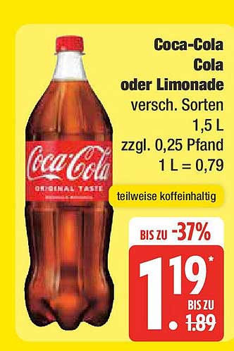 Coca-Cola Cola oder Limonade