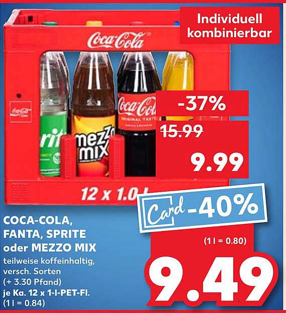 COCA-COLA, FANTA, SPRITE oder MEZZO MIX