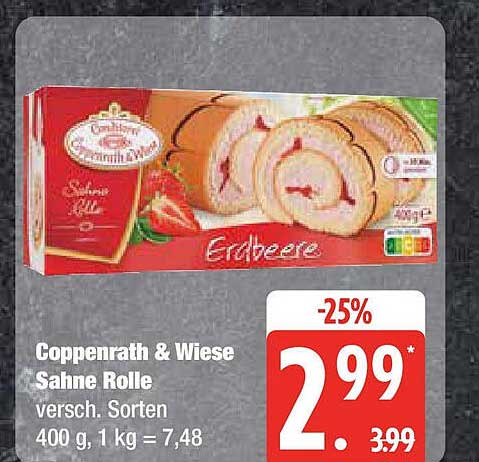 Coppenrath & Wiese Sahne Rolle Erbeere