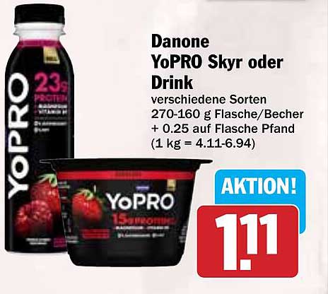 Danone YoPRO Skyr oder Drink