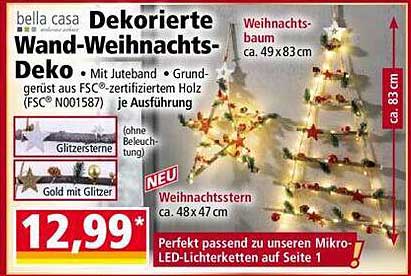 Dekorierte Wand-Weihnachts-Deko