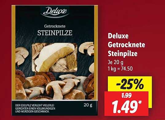 Deluxe Getrocknete Steinpilze