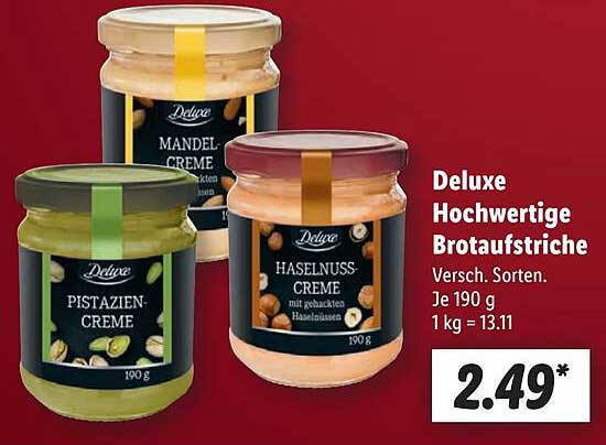 Deluxe Hochwertige Brotaufstriche