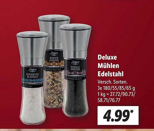 Deluxe Mühlen Edelstahl