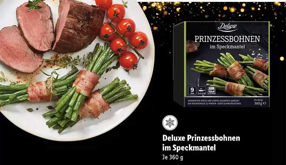 Deluxe Prinzessbohnen im Speckmantel