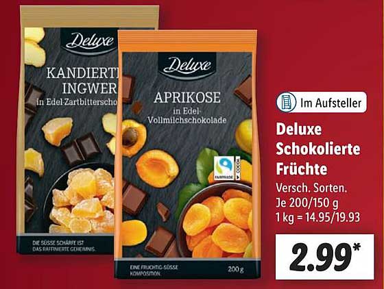 Deluxe Schokolierte Früchte