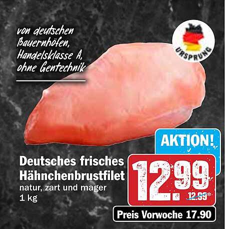 Deutsches frisches Hähnchenbrustfilet