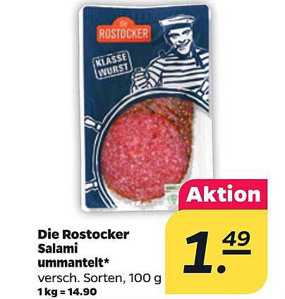 Die Rostocker Salami ummantelt*