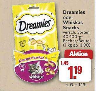 Dreamies oder Whiskas Snacks