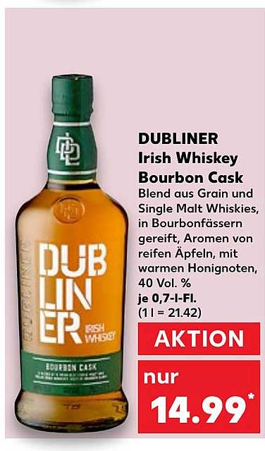 DUBLINER Irish Whiskey Bourbon Cask