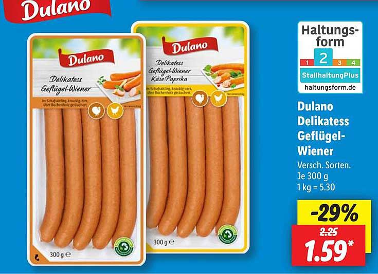 Dulano Delikatess Geflügel-Wiener