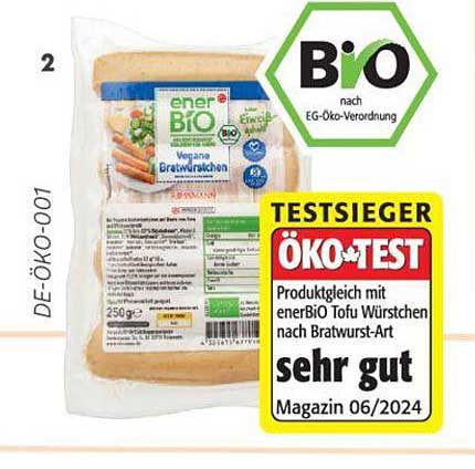 enerBIO Vegane Bratwürstchen