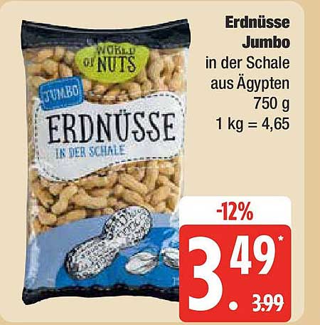 Erdnüsse Jumbo in der Schale