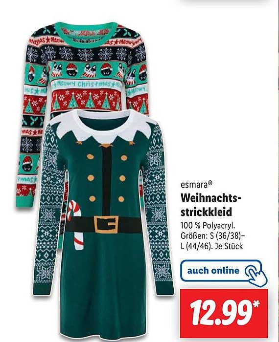 esamara® Weihnachtsstrickkleid