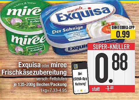 Exquisa oder miree Frischkäsezubereitung