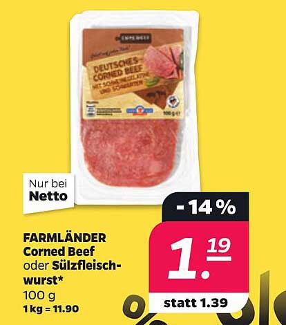 FARMLÄNDER Corned Beef oder Sülzfleischwurst