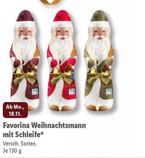 Favorina Weihnachtsmann mit Schleife*